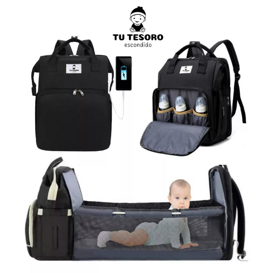 Tu Tesoro Escondido- Mochila con Cuna Integrada Premium